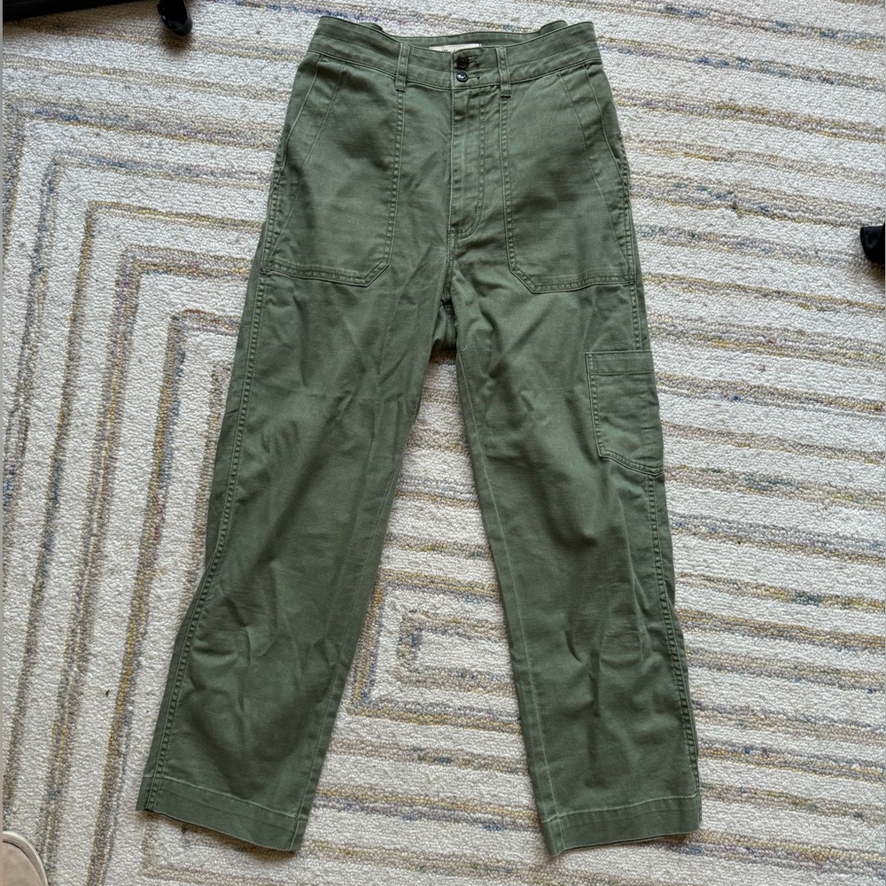 Women’s Madewell Relaxed Army Green High Waisted Cargo Pants
